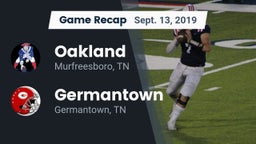 Recap: Oakland  vs. Germantown  2019