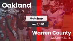 Matchup: Oakland  vs. Warren County  2019