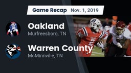 Recap: Oakland  vs. Warren County  2019