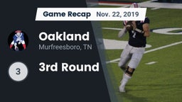 Recap: Oakland  vs. 3rd Round 2019