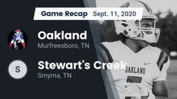 Recap: Oakland  vs. Stewart's Creek  2020