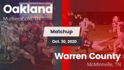 Matchup: Oakland  vs. Warren County  2020