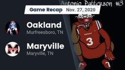 Recap: Oakland  vs. Maryville  2020