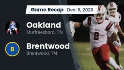 Recap: Oakland  vs. Brentwood  2020