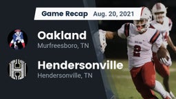 Recap: Oakland  vs. Hendersonville  2021