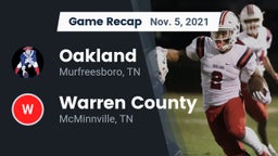 Recap: Oakland  vs. Warren County  2021