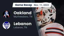 Recap: Oakland  vs. Lebanon  2022