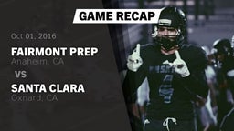 Recap: Fairmont Prep  vs. Santa Clara  2016