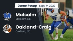 Recap: Malcolm  vs. Oakland-Craig  2022
