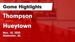 Thompson  vs Hueytown  Game Highlights - Nov. 18, 2020