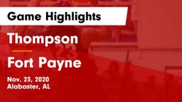 Thompson  vs Fort Payne  Game Highlights - Nov. 23, 2020