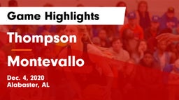 Thompson  vs Montevallo  Game Highlights - Dec. 4, 2020