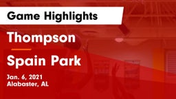 Thompson  vs Spain Park  Game Highlights - Jan. 6, 2021