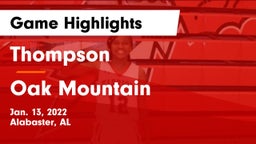 Thompson  vs Oak Mountain  Game Highlights - Jan. 13, 2022