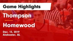 Thompson  vs Homewood  Game Highlights - Dec. 13, 2019
