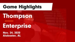 Thompson  vs Enterprise  Game Highlights - Nov. 24, 2020