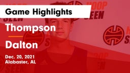 Thompson  vs Dalton  Game Highlights - Dec. 20, 2021