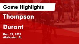 Thompson  vs Durant  Game Highlights - Dec. 29, 2023