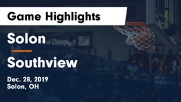 Solon  vs Southview  Game Highlights - Dec. 28, 2019