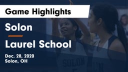 Solon  vs Laurel School Game Highlights - Dec. 28, 2020