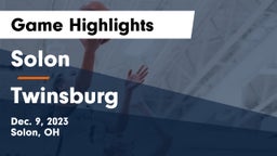 Solon  vs Twinsburg  Game Highlights - Dec. 9, 2023