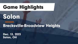 Solon  vs Brecksville-Broadview Heights  Game Highlights - Dec. 13, 2023