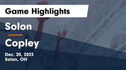 Solon  vs Copley  Game Highlights - Dec. 20, 2023