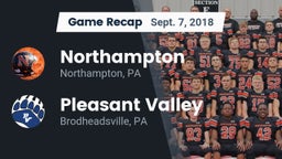 Recap: Northampton  vs. Pleasant Valley  2018