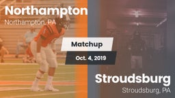 Matchup: Northampton High vs. Stroudsburg  2019