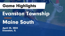 Evanston Township  vs Maine South  Game Highlights - April 25, 2024
