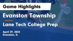 Evanston Township  vs Lane Tech College Prep Game Highlights - April 29, 2024