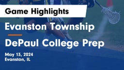 Evanston Township  vs DePaul College Prep Game Highlights - May 13, 2024