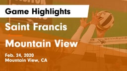 Saint Francis  vs Mountain View  Game Highlights - Feb. 24, 2020