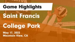 Saint Francis  vs College Park  Game Highlights - May 17, 2022
