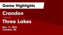 Crandon  vs Three Lakes  Game Highlights - Dec. 11, 2023