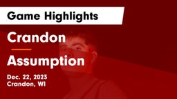 Crandon  vs Assumption  Game Highlights - Dec. 22, 2023