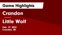 Crandon  vs Little Wolf  Game Highlights - Feb. 19, 2024