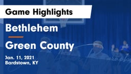 Bethlehem  vs Green County  Game Highlights - Jan. 11, 2021