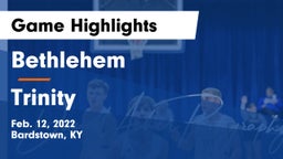 Bethlehem  vs Trinity  Game Highlights - Feb. 12, 2022