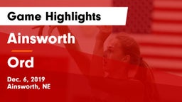 Ainsworth  vs Ord  Game Highlights - Dec. 6, 2019