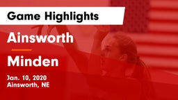 Ainsworth  vs Minden  Game Highlights - Jan. 10, 2020