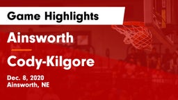 Ainsworth  vs Cody-Kilgore  Game Highlights - Dec. 8, 2020