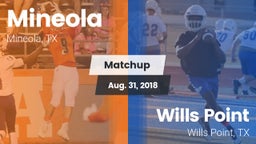 Matchup: Mineola  vs. Wills Point  2018
