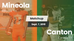 Matchup: Mineola  vs. Canton  2018