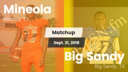 Matchup: Mineola  vs. Big Sandy  2018