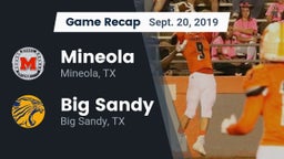 Recap: Mineola  vs. Big Sandy  2019