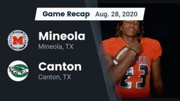 Recap: Mineola  vs. Canton  2020