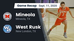 Recap: Mineola  vs. West Rusk  2020
