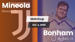 Matchup: Mineola  vs. Bonham  2020