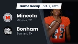 Recap: Mineola  vs. Bonham  2020